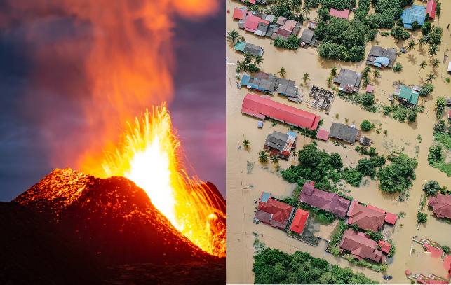 印尼冰島火山爆發 中國內地暴雨成災